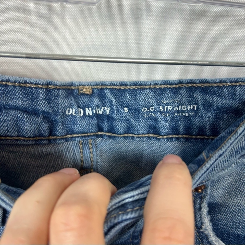 Old Navy | High Rise OG Straight Leg Distressed Jeans Women’s Size 8 - Picture 8 of 12